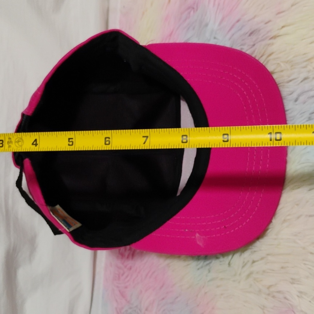 SALE! RARE Supreme Authentic Magenta Cotton Brown Leather Label Snap Closure Hat - Picture 10 of 11